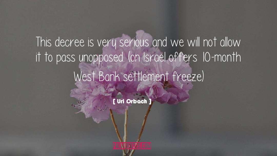 Decree quotes by Uri Orbach