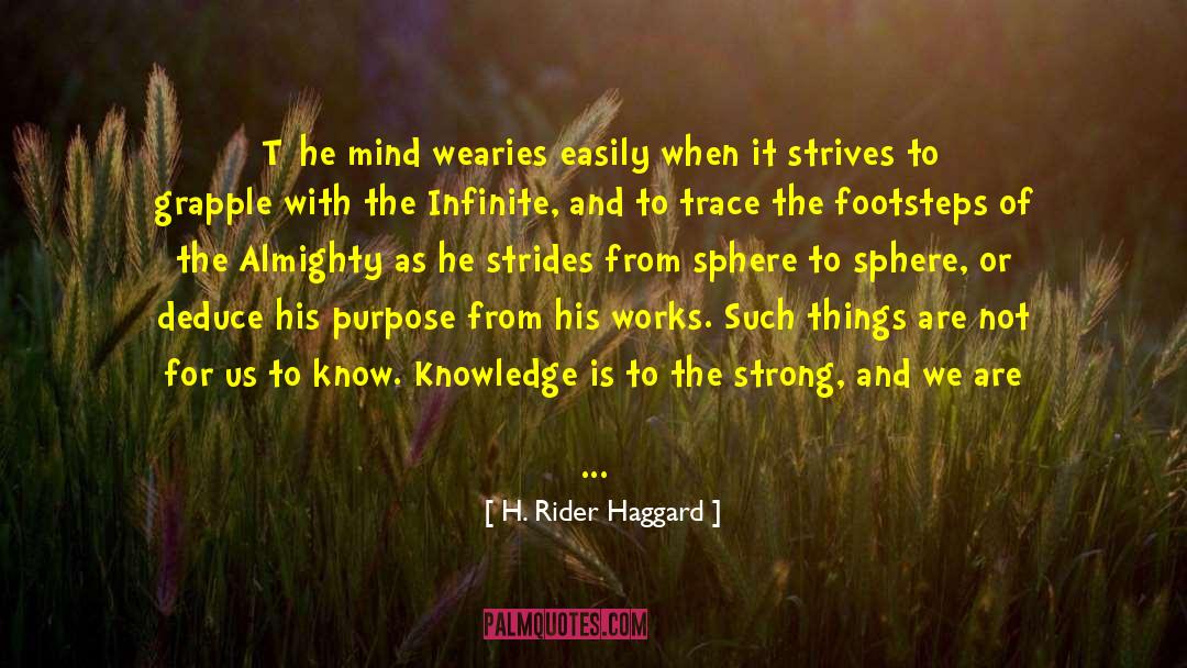 Deduce quotes by H. Rider Haggard