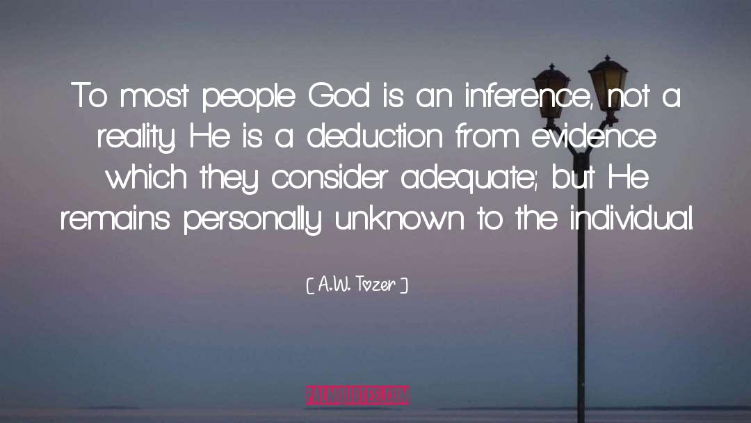 Deduction quotes by A.W. Tozer