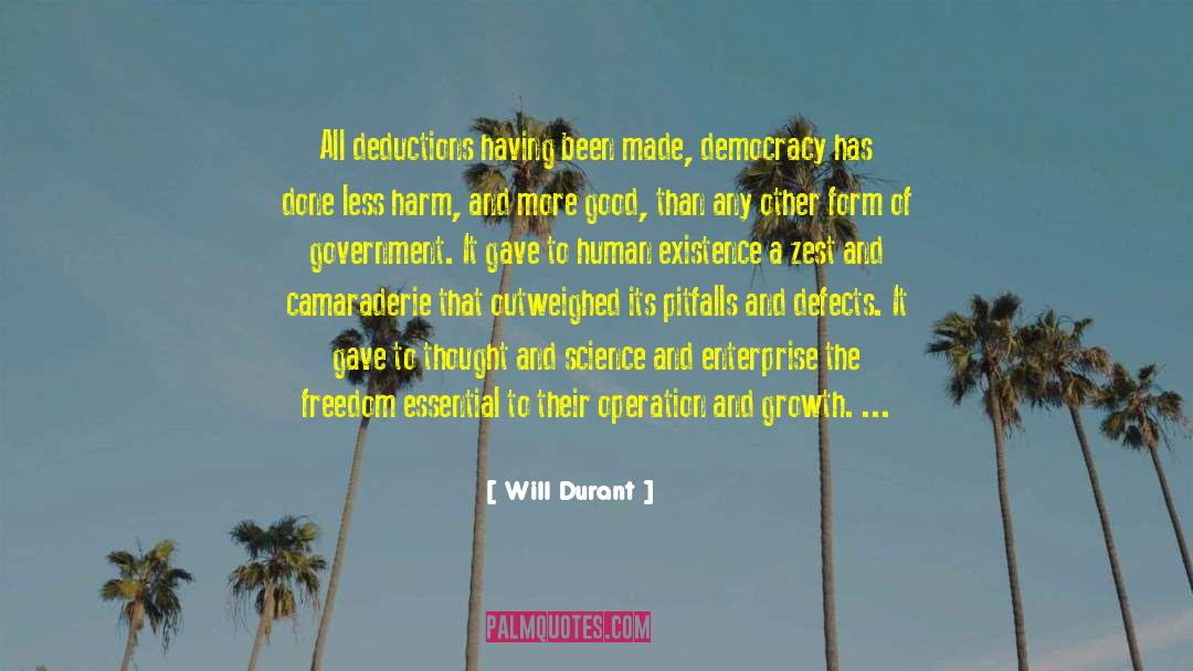 Deductions quotes by Will Durant