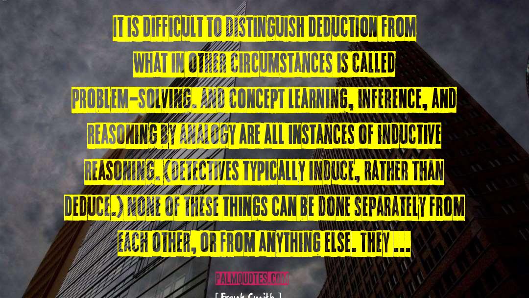 Deductions quotes by Frank Smith