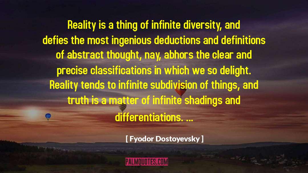 Deductions quotes by Fyodor Dostoyevsky
