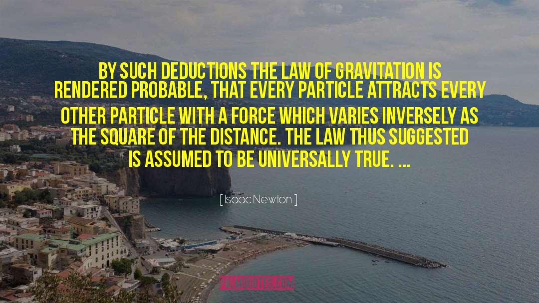 Deductions quotes by Isaac Newton