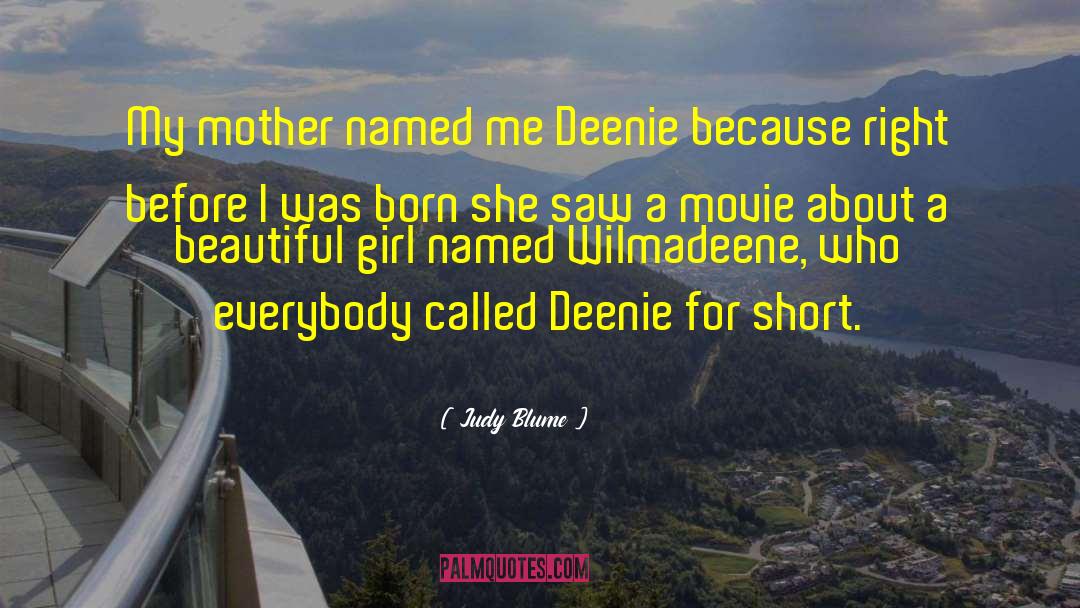 Deenie Nash quotes by Judy Blume