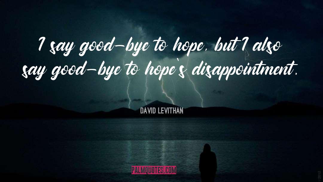 Deep Disappointment quotes by David Levithan