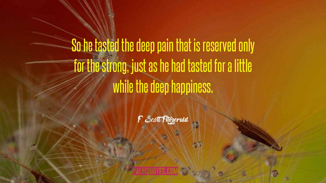 Deep Happiness quotes by F Scott Fitzgerald