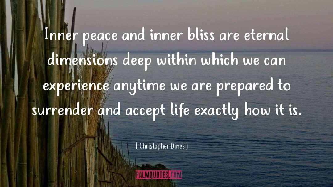 Deep Life Experience quotes by Christopher Dines