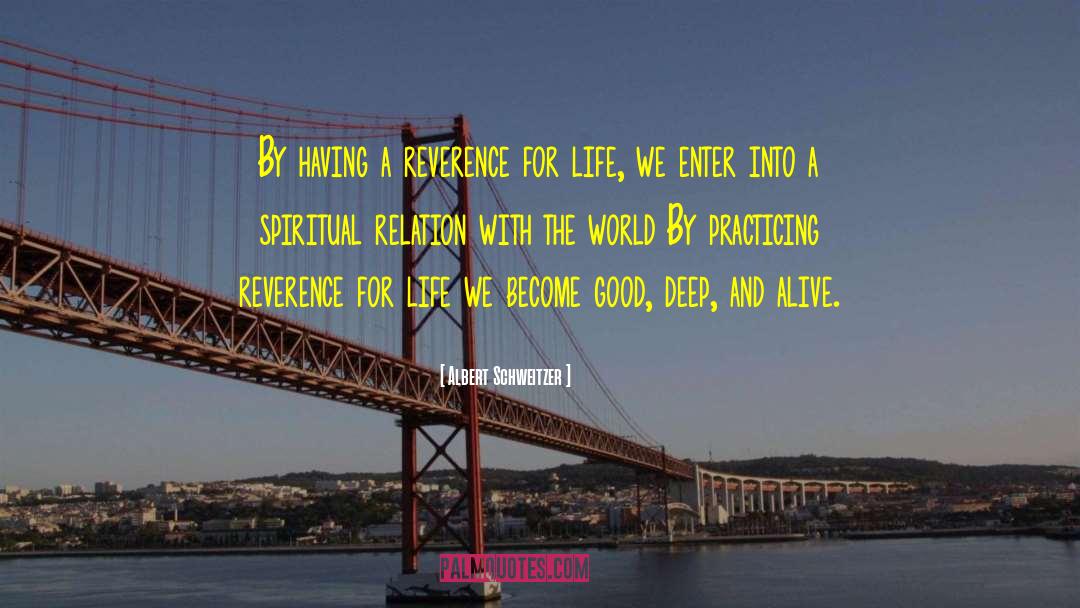 Deep Life quotes by Albert Schweitzer