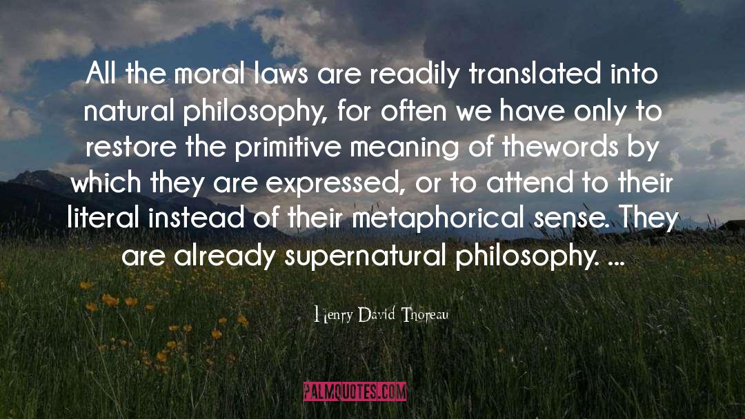 Deep Metaphorical Meaning quotes by Henry David Thoreau