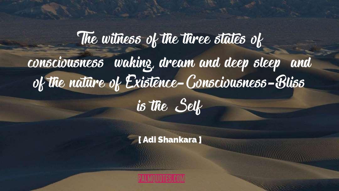 Deep Sleep quotes by Adi Shankara