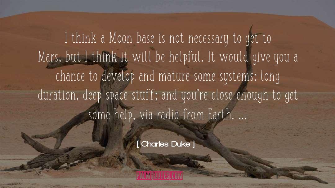 Deep Space quotes by Charles Duke