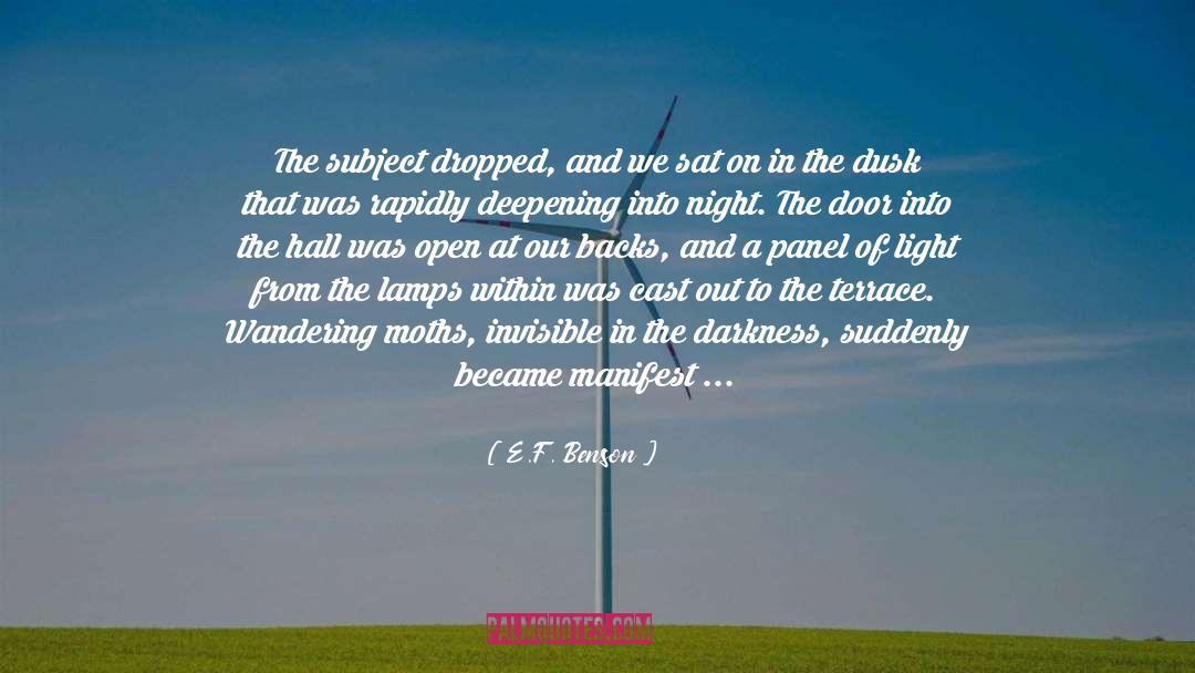 Deepening quotes by E.F. Benson