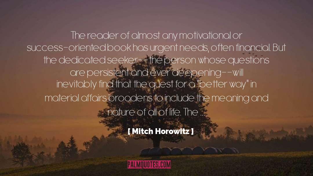 Deepening quotes by Mitch Horowitz