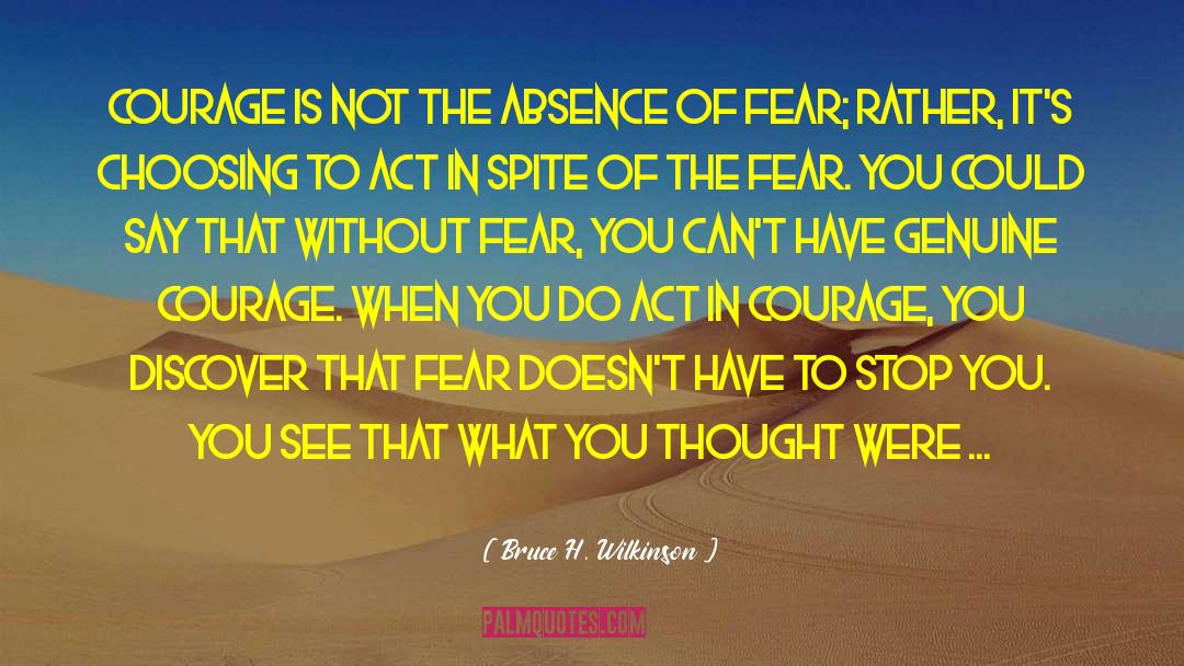 Deepest Fear quotes by Bruce H. Wilkinson