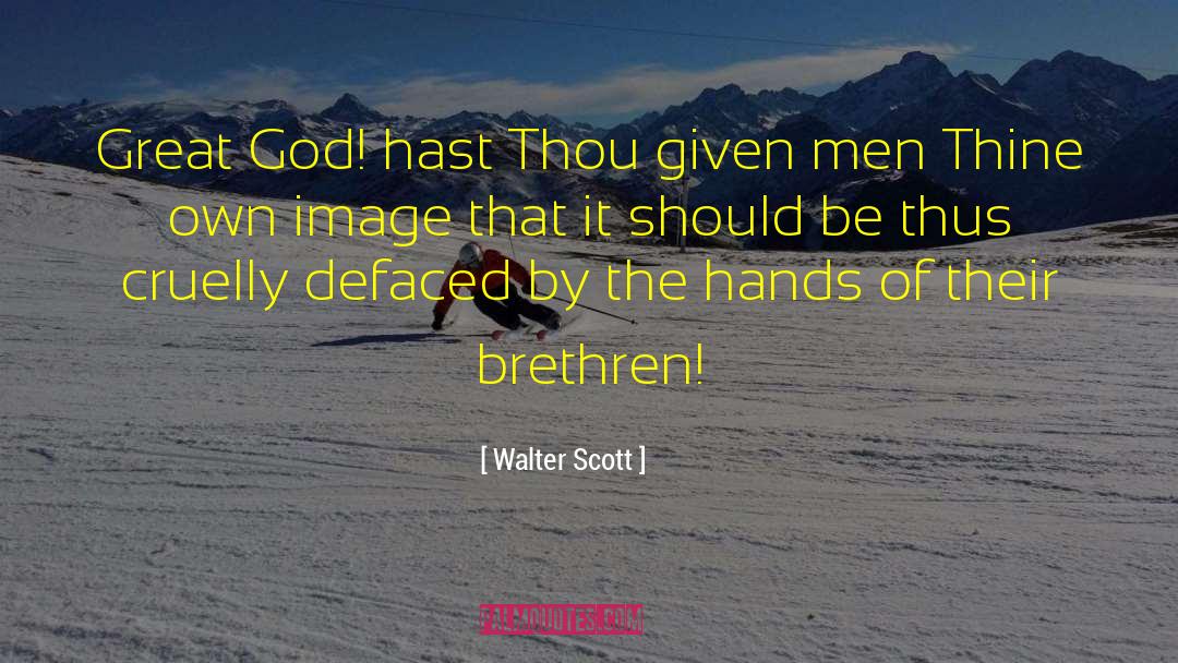 Defaced quotes by Walter Scott