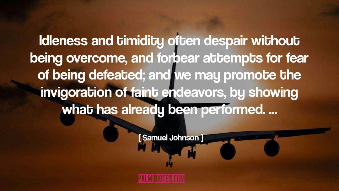 Defeated quotes by Samuel Johnson