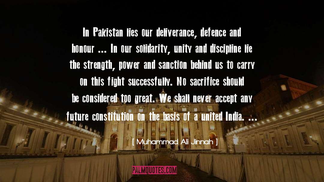 Defence Mechanism quotes by Muhammad Ali Jinnah