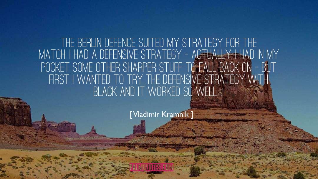Defence quotes by Vladimir Kramnik