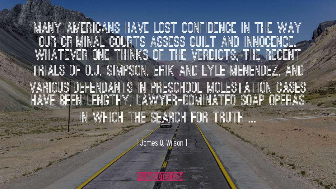 Defendants quotes by James Q. Wilson