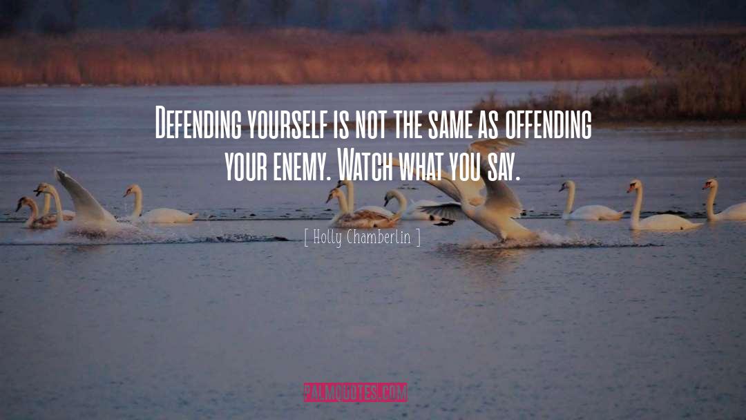 Defending Yourself quotes by Holly Chamberlin