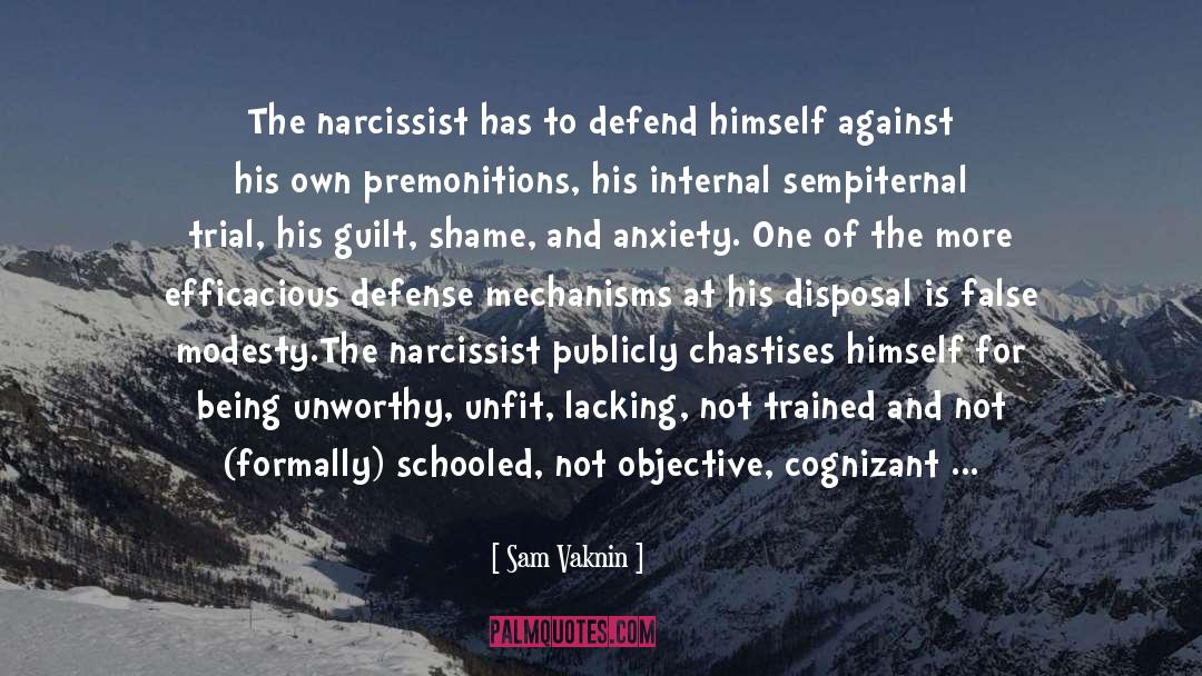 Defense Mechanisms quotes by Sam Vaknin