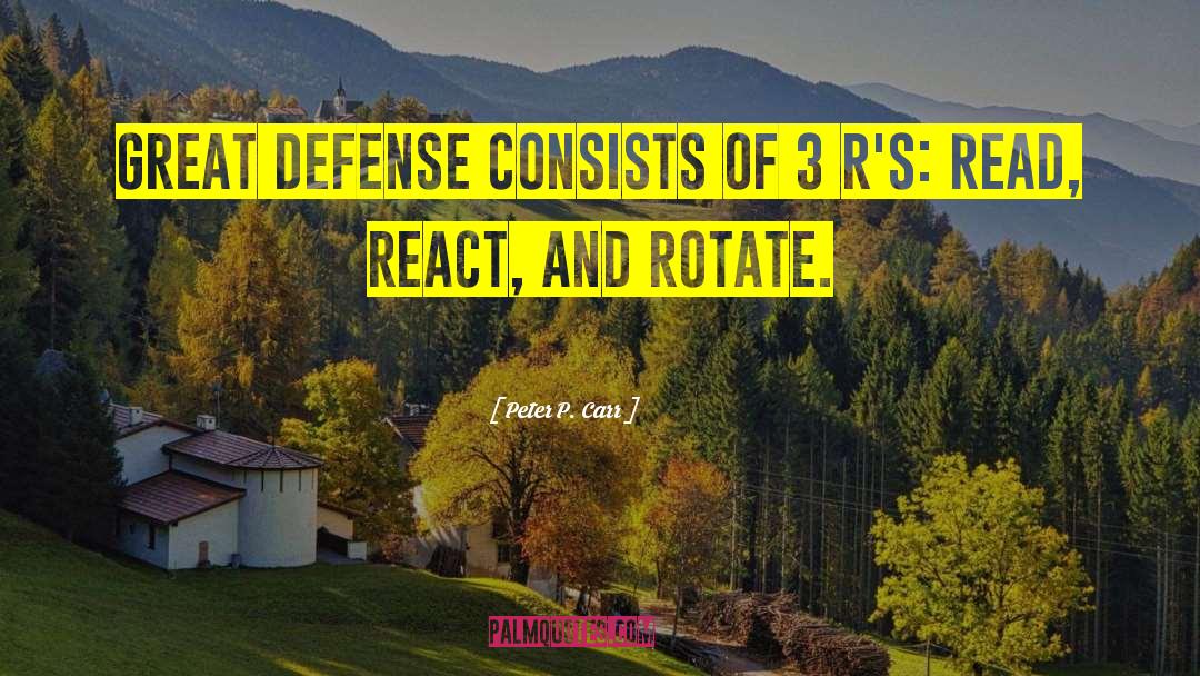Defense Motivational quotes by Peter P. Carr