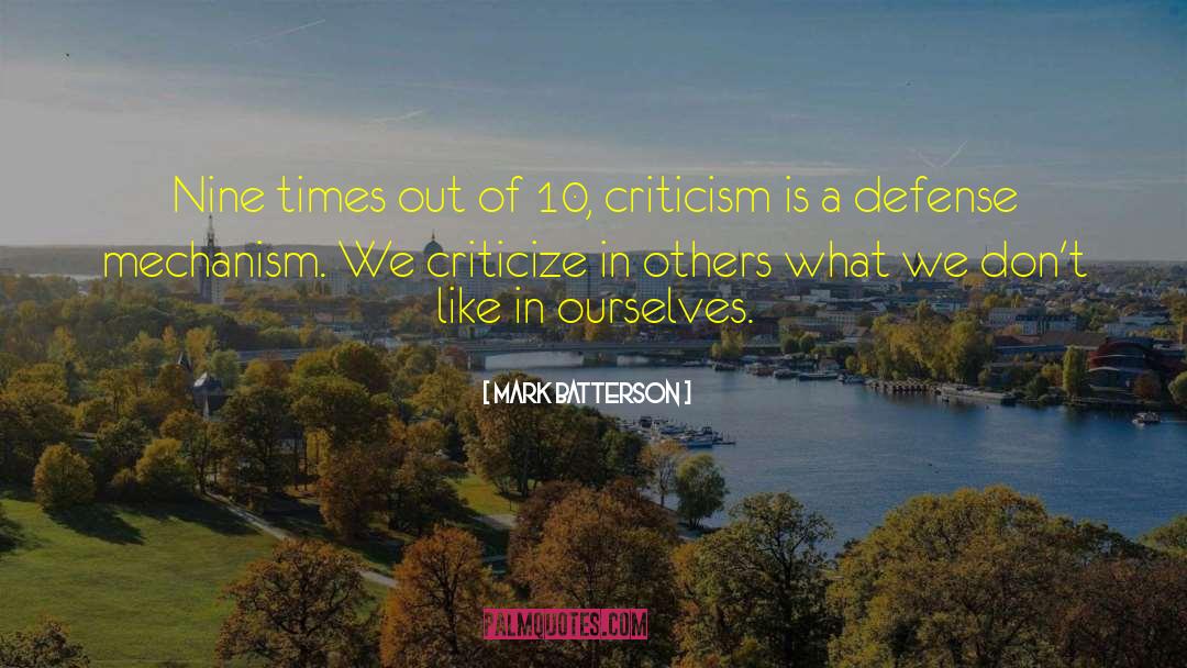 Defense Motivational quotes by Mark Batterson