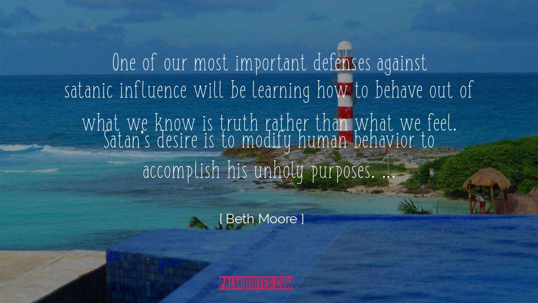 Defenses quotes by Beth Moore