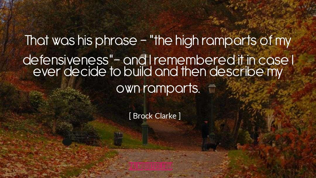 Defensiveness quotes by Brock Clarke