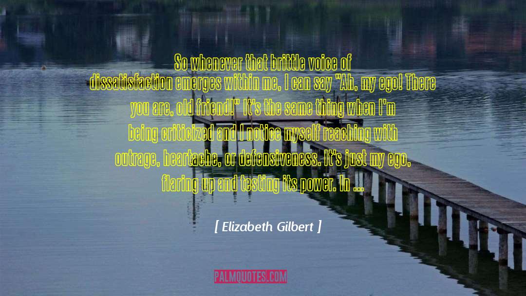 Defensiveness quotes by Elizabeth Gilbert