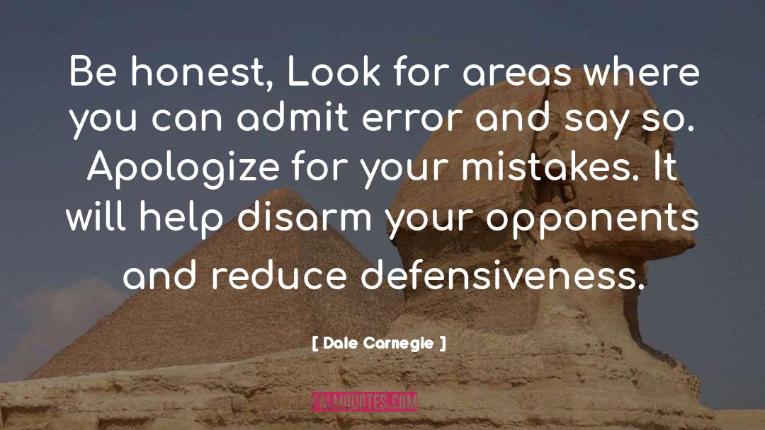 Defensiveness quotes by Dale Carnegie