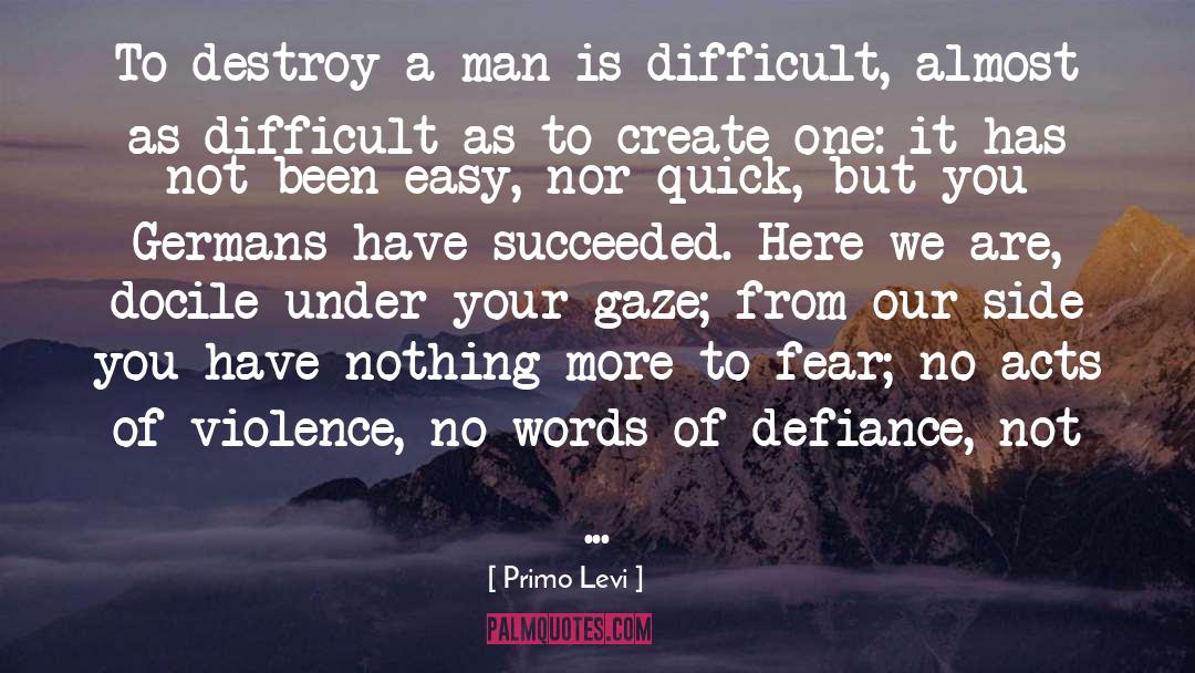 Defiance quotes by Primo Levi
