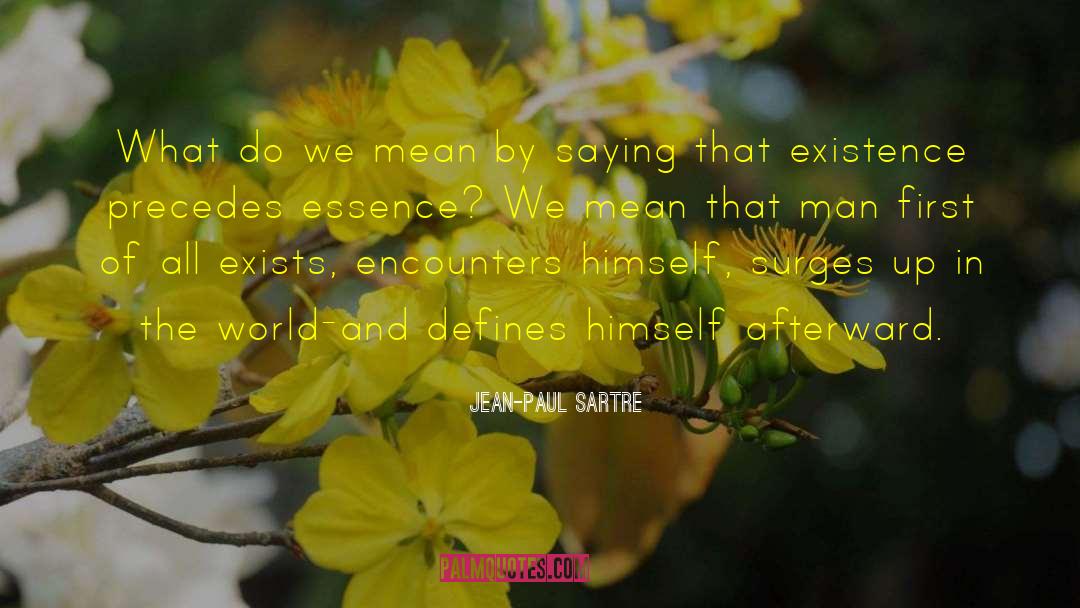 Defines quotes by Jean-Paul Sartre