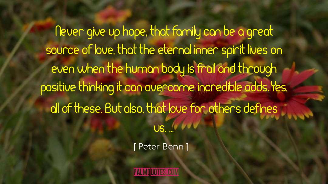 Defines Us quotes by Peter Benn