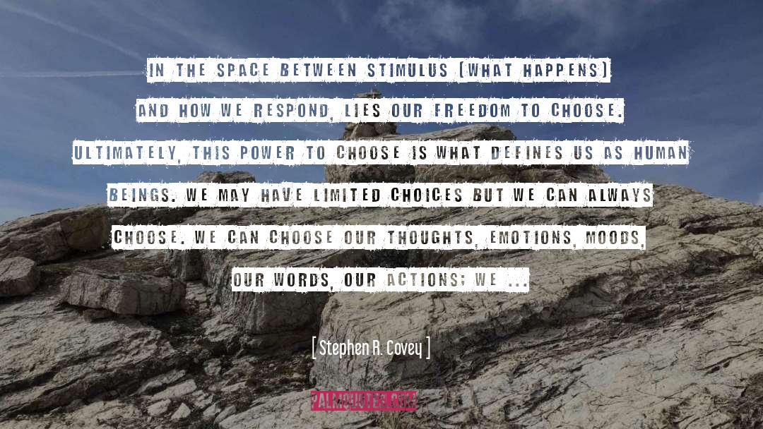 Defines Us quotes by Stephen R. Covey