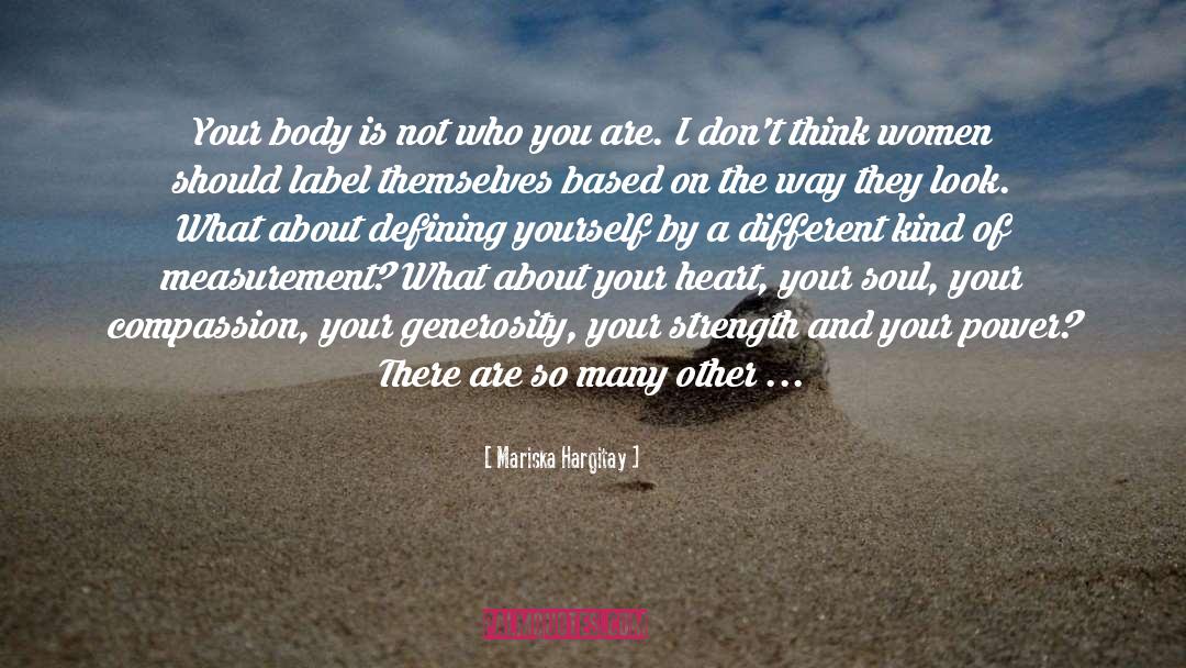 Defining Yourself quotes by Mariska Hargitay