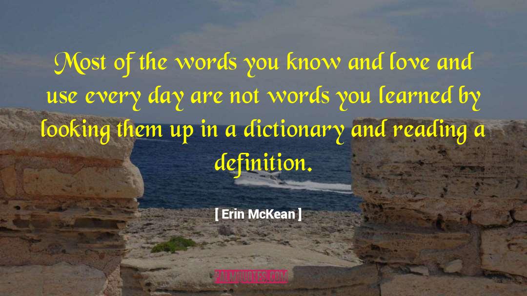 Definition Love quotes by Erin McKean