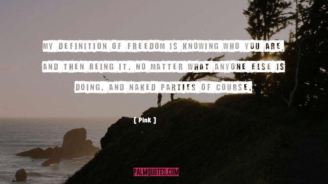 Definition Of Freedom quotes by Pink