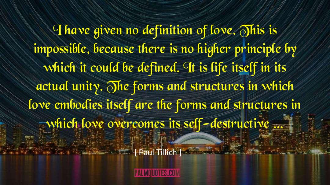 Definition Of Love quotes by Paul Tillich