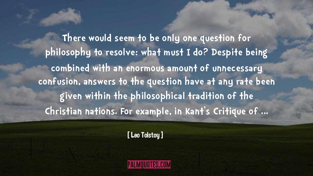 Definitive Answers quotes by Leo Tolstoy