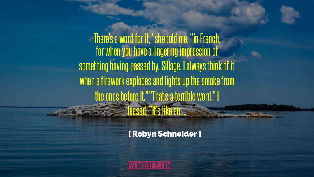 Defocused Firework quotes by Robyn Schneider