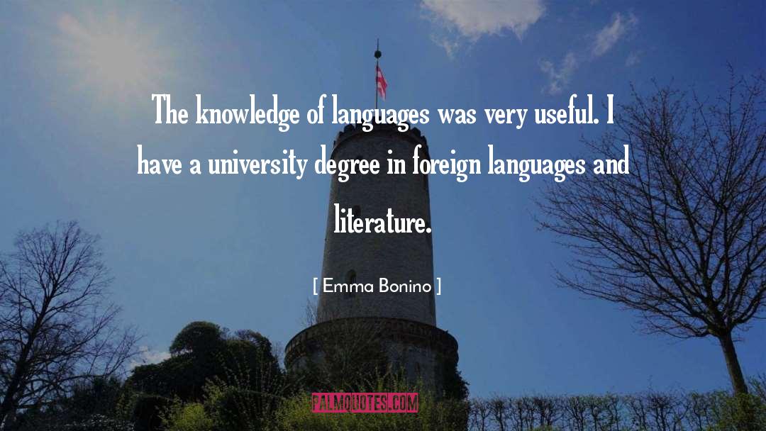 Degree quotes by Emma Bonino