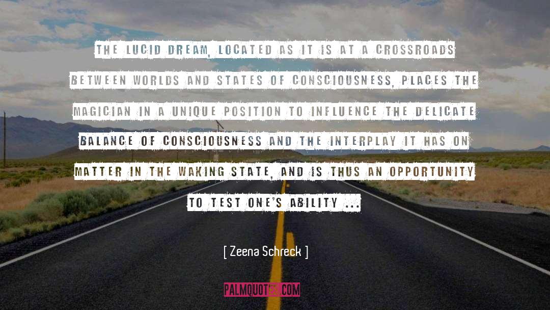 Degrees Of Consciousness quotes by Zeena Schreck