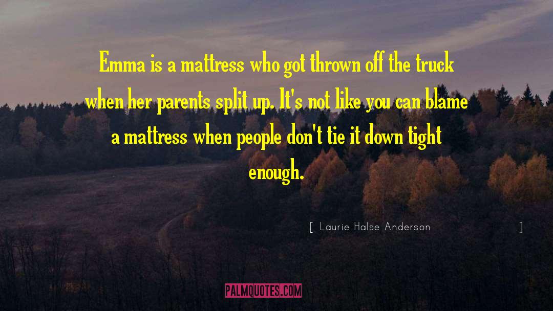 Delandis Mattress quotes by Laurie Halse Anderson