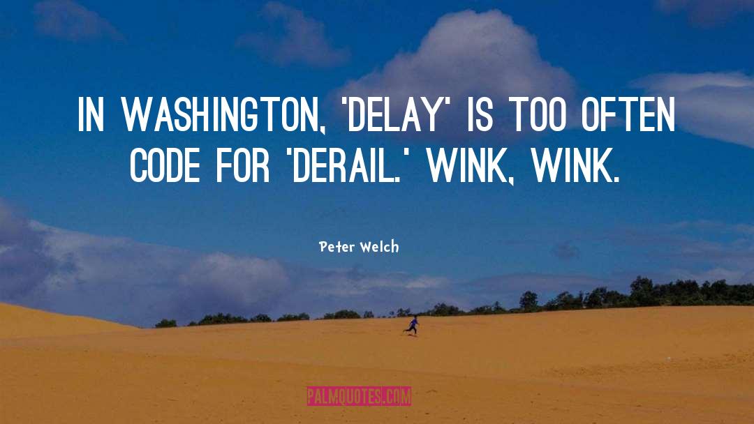 Delay quotes by Peter Welch