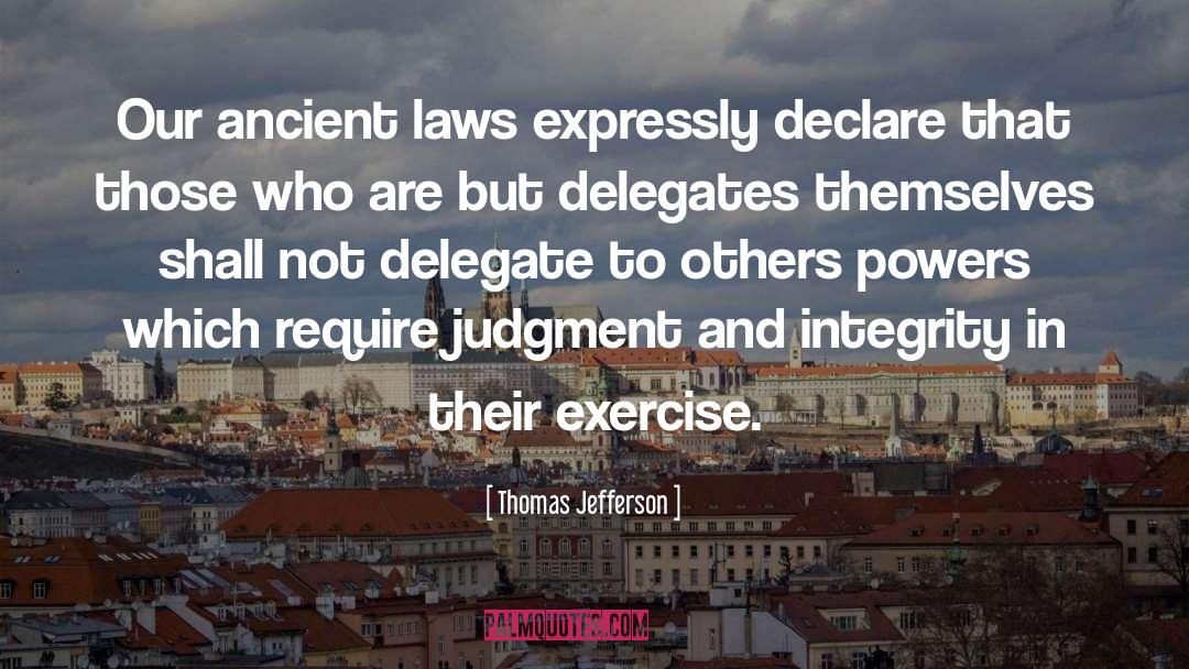 Delegate quotes by Thomas Jefferson