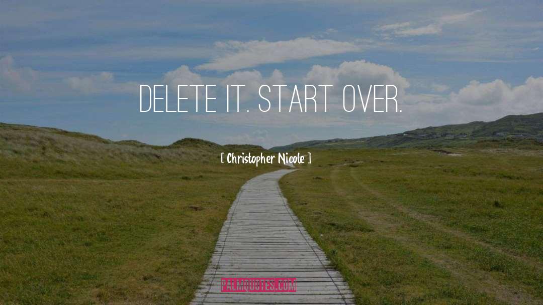 Delete quotes by Christopher Nicole