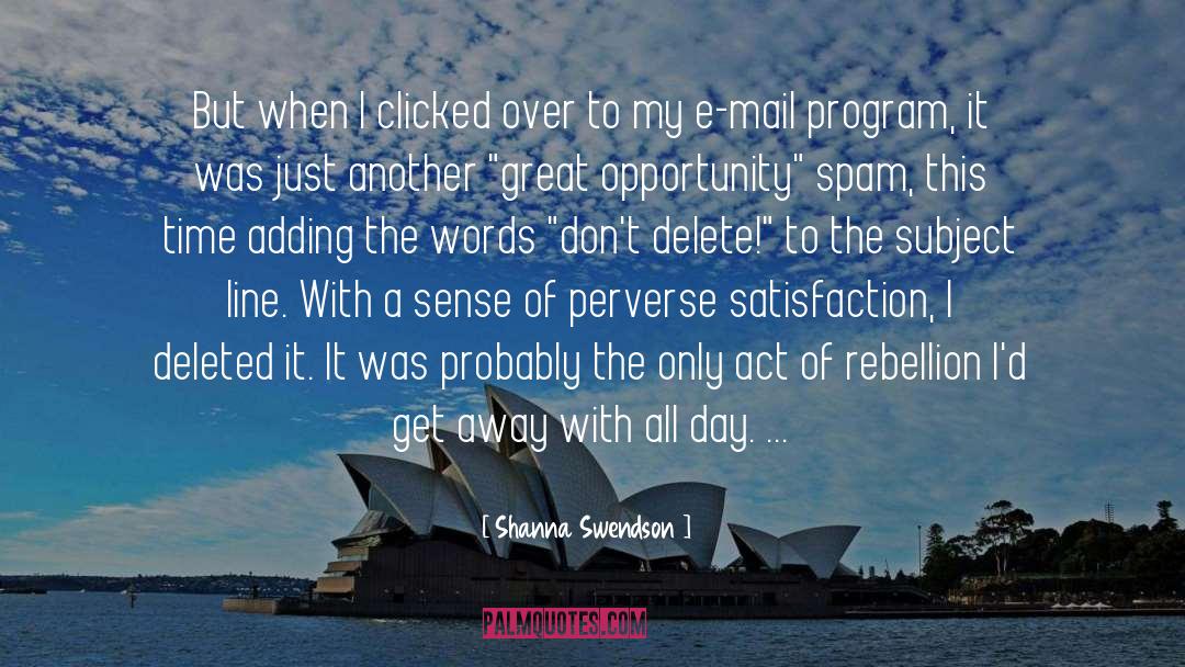 Delete quotes by Shanna Swendson