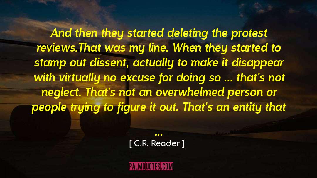 Deleting quotes by G.R. Reader