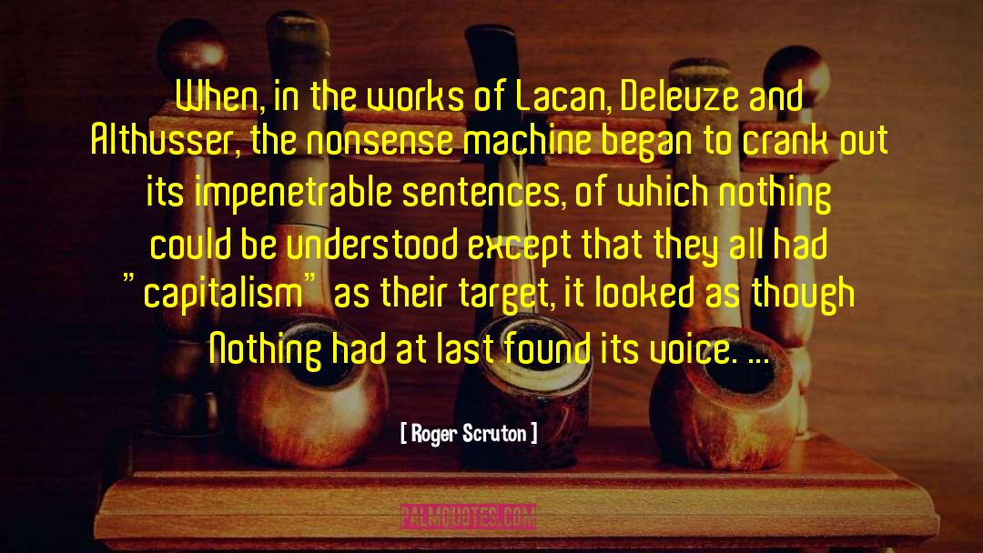 Deleuze quotes by Roger Scruton